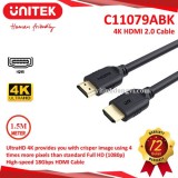 CÁP HDMI 2.0 4k 60Hz Unitek C11079ABK - 1,5M